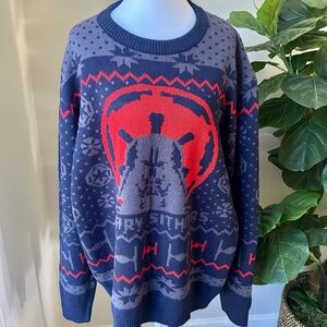 Star Wars Navy and Red Crewneck Sweater